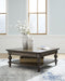 Veramond - Dark Brown - Square Cocktail Table - Simple Home Plus