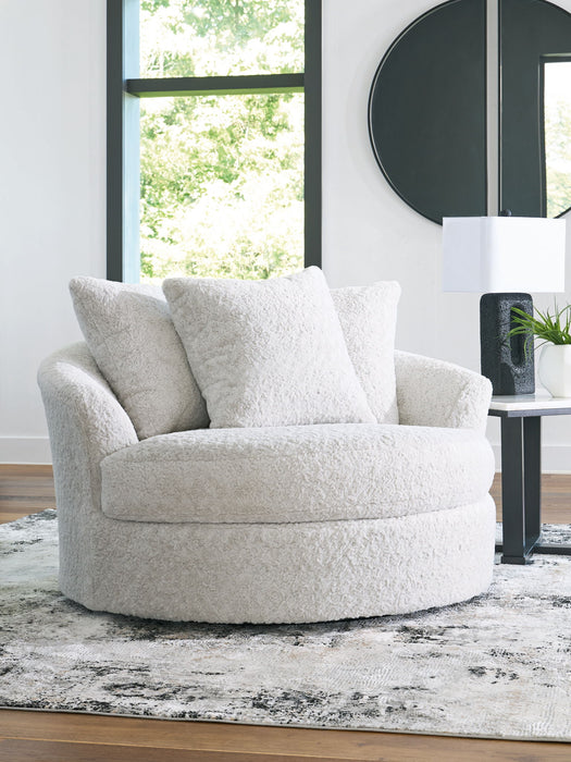 Cuddle Plush - Arctic - Oversized Swivel Accent Chair - Simple Home Plus