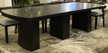 Haldenwick - XL Rectangular Dining Room Extension Table Top - Black
