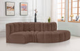Arc - Faux Leather 4 Piece L-Shaped Modular Sofa - Simple Home Plus