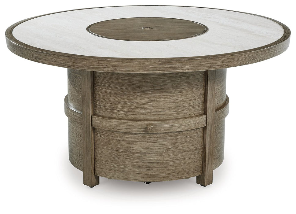 Rainier Ranch - Beige - Round Fire Pit Table - Simple Home Plus