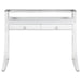 Gemma - 2-Drawer Writing Desk - White High Gloss - Simple Home Plus