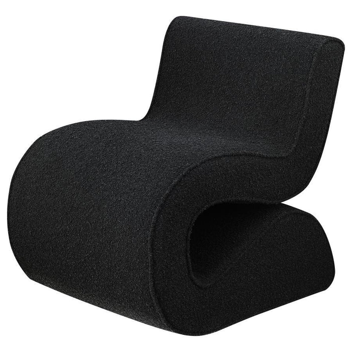 Ronea - Boucle Upholstered Armless Curved Chair - Simple Home Plus