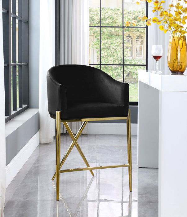 Xavier - Counter Stool with Gold Legs - Simple Home Plus