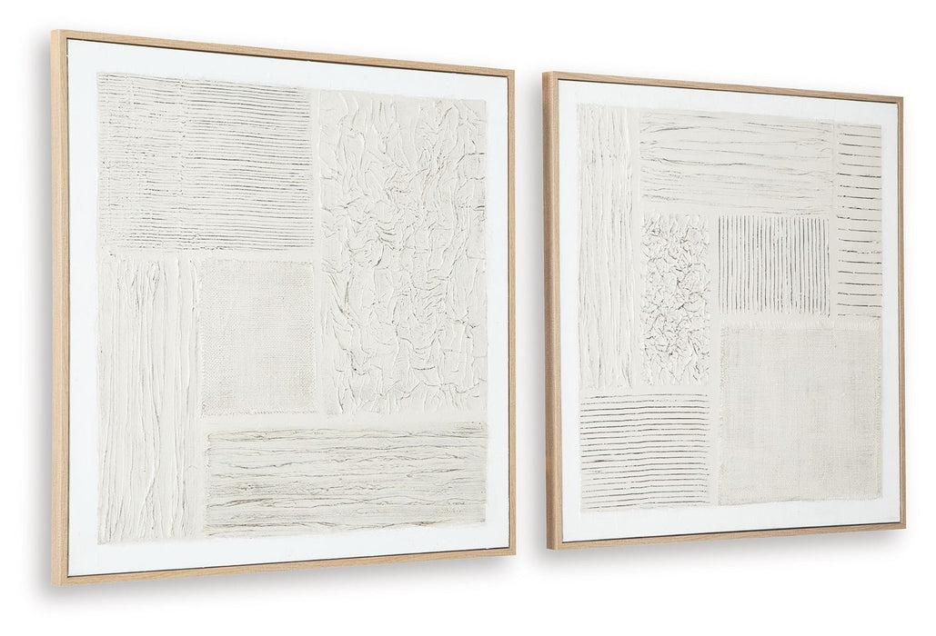 Andorfield - Wall Art Set (Set of 2) - Beige / Black / White - Simple Home Plus