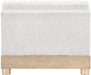 Turin - Chenille Fabric Upholstered Modular Armless Chair - Natural Base - Simple Home Plus