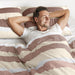 Blais - Stripe Textured Print Comforter Set - Terracotta - Simple Home Plus