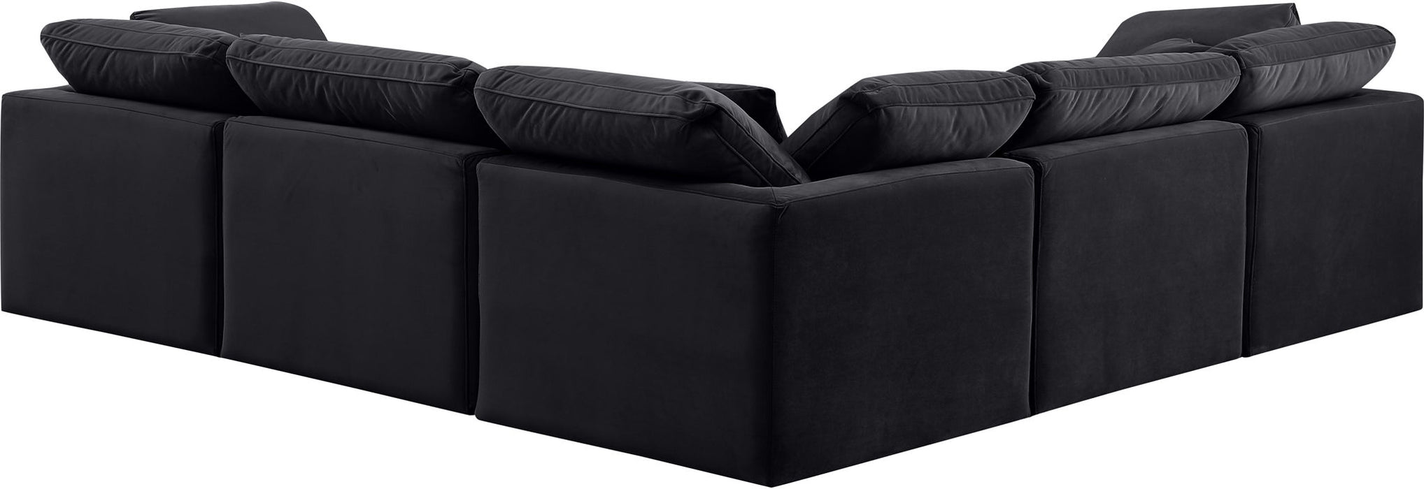 Indulge - Velvet 5 Piece Modular Corner Sectional - Simple Home Plus