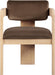Sacha - Velvet Dining Chair With Natural Base (Set of 2) - Simple Home Plus