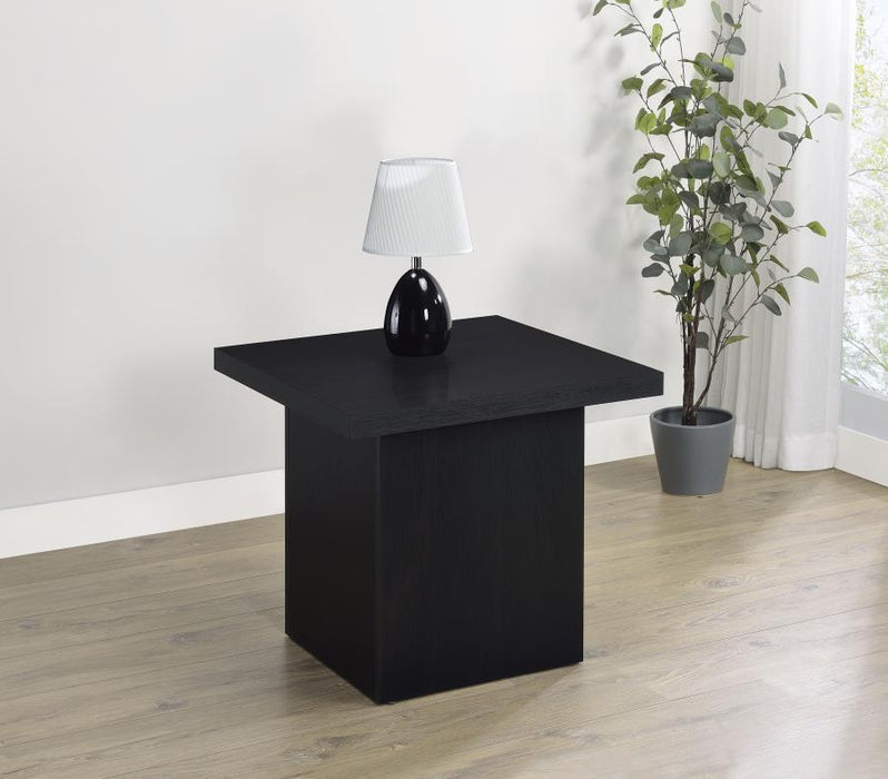 Max - Square Engineered Laminate End Side Table - Black - Simple Home Plus