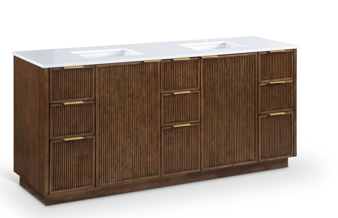 Willard - Engineered Stone And Solid Wood Bathroom Vanity - Simple Home Plus