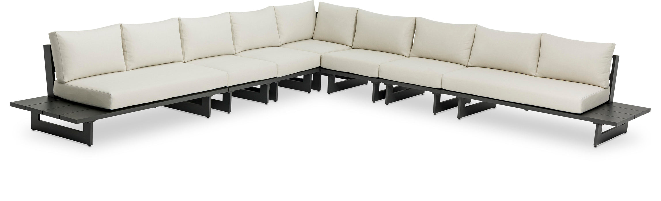 Maldives - 7 Piece Water Resistant Outdoor Patio Modular Sectional With Gray Base - Simple Home Plus