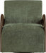 Neria - Chenille Fabric Upholstered Swivel Accent Chair - Painted Brown Base - Simple Home Plus