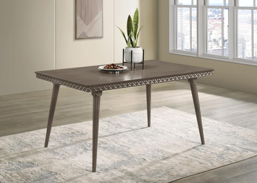 Onslow - Rectangular Wood Dining Table - Dark Brown - Simple Home Plus