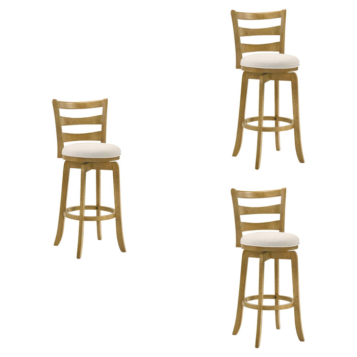 Melindra - Modern Farmhouse Swivel Wood Bar Height Kitchen Bar Stool - Simple Home Plus