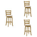 Melindra - Modern Farmhouse Swivel Wood Bar Height Kitchen Bar Stool - Simple Home Plus