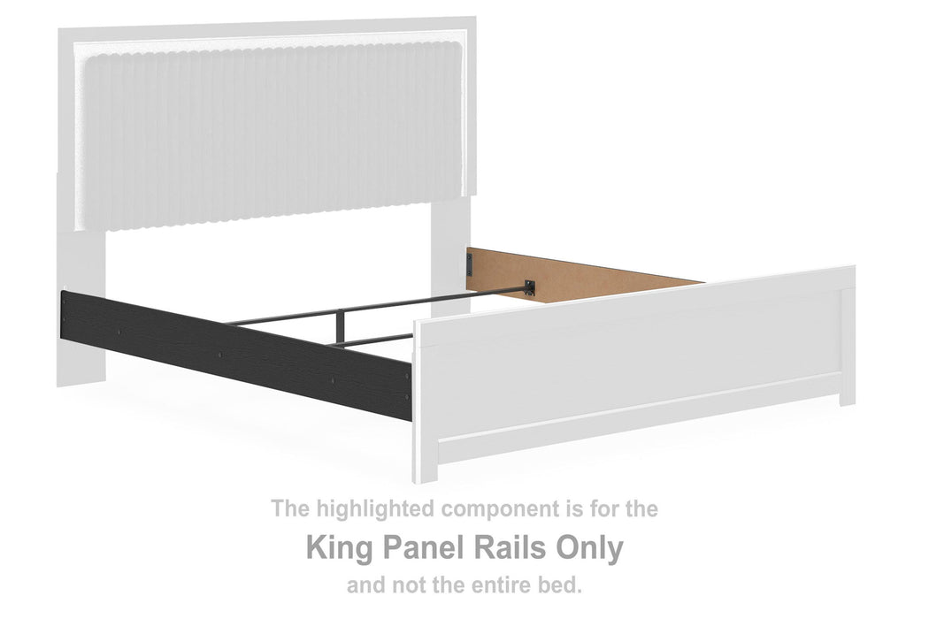Zuraleus - King Panel Rails - Black - Simple Home Plus