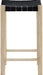 Entwine - Vegan Leather Upholstered Backless Counter Stool - Painted Natural - Simple Home Plus