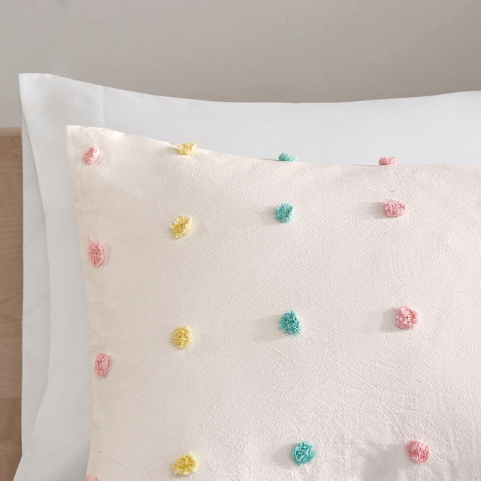 Callie - Pom Pom Comforter Set - Multi - Simple Home Plus