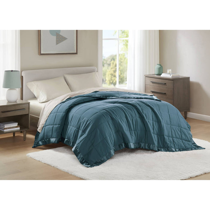 Windom - King All Season Hypoallergenic Blanket With 3M Scotchgard - Teal - Simple Home Plus