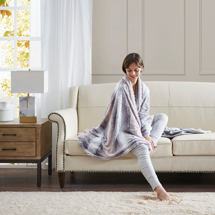 Zuri - Throw - Blush / Gray - Simple Home Plus