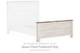 Willowton - Queen Panel Footboard - Whitewash - Simple Home Plus