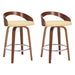 Sonia - 26" Counter Height Swivel Bar Stool - Walnut Wood - Simple Home Plus