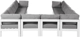 Nizuc - Outdoor Patio 12 Piece Modular Sectional With White Frame - Simple Home Plus