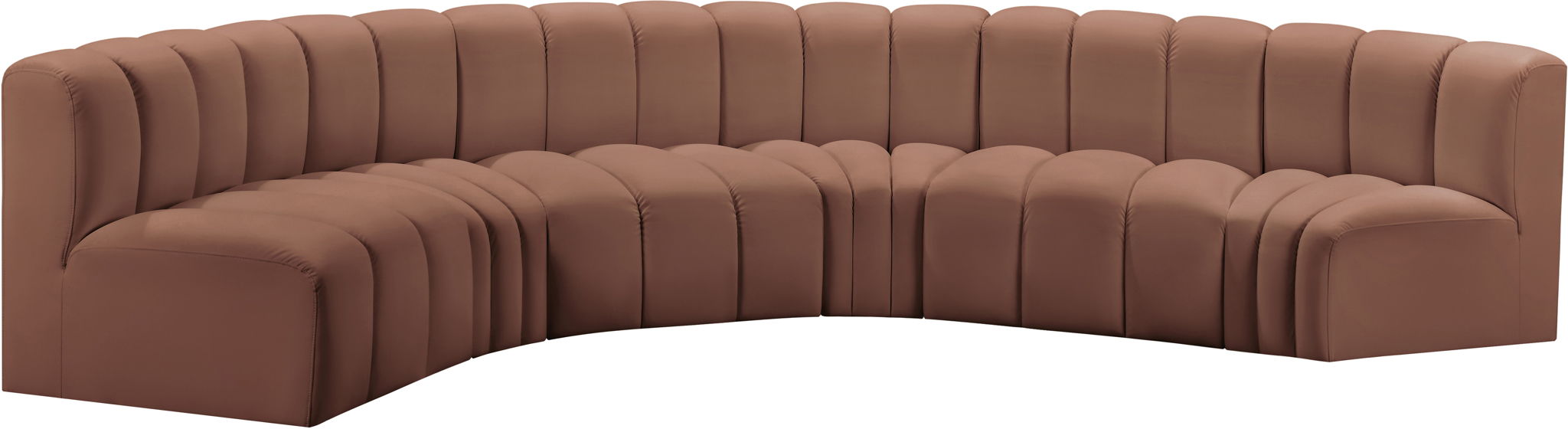 Arc - Faux Leather 6 Piece U-Shaped Modular Sofa - Simple Home Plus
