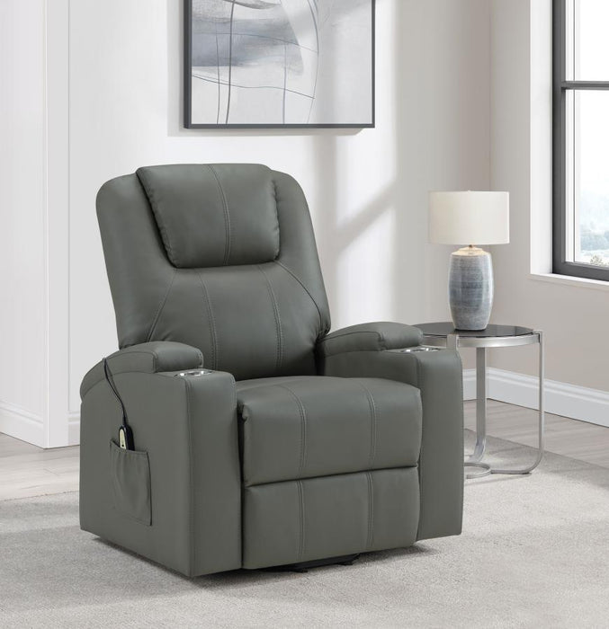 Armstrong - Upholstered Power Lift Massage Recliner - Simple Home Plus