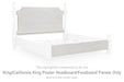 Rowlenstown - King/California King Poster Headboard/Footboard Panels - Antique White - Simple Home Plus