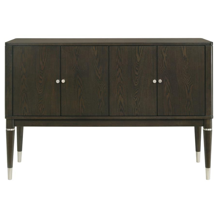 Reseda - 4-Door Dining Sideboard Server With Shelves - Ash Brown - Simple Home Plus