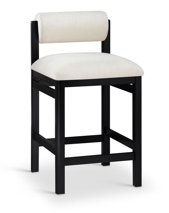 Roundhill - Fabric Counter Stool - Black Frame - Simple Home Plus
