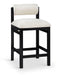 Roundhill - Fabric Counter Stool - Black Frame - Simple Home Plus
