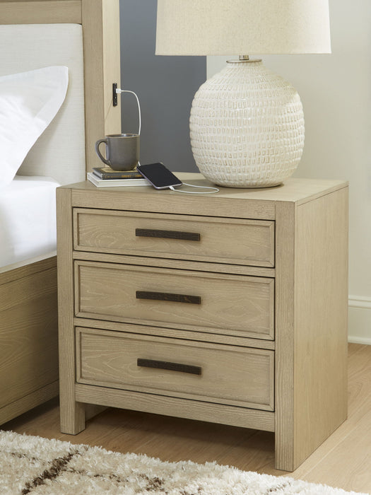 Calmoro - Three Drawer Night Stand - Gray - Simple Home Plus