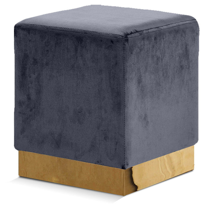 Jax - Stool Ottoman with Gold Base - Simple Home Plus