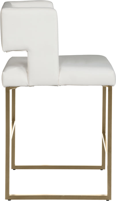 Caleb - Counter Stool with Gold Legs (Set of 2) - Simple Home Plus