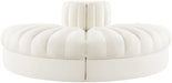 Rummi - Velvet Performance Fabric Upholstered 2 Piece  Rounded Modular Loveseat - Simple Home Plus