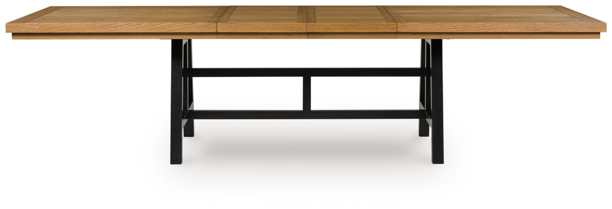 Galliden - Black / Brown - Rectangular Dining Room Extension Table - Simple Home Plus