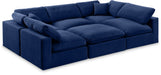 Comfy - 6 Piece Velvet Sectional - Simple Home Plus