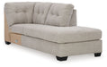 Mahoney - Raf Corner Chaise - Pebble - Simple Home Plus