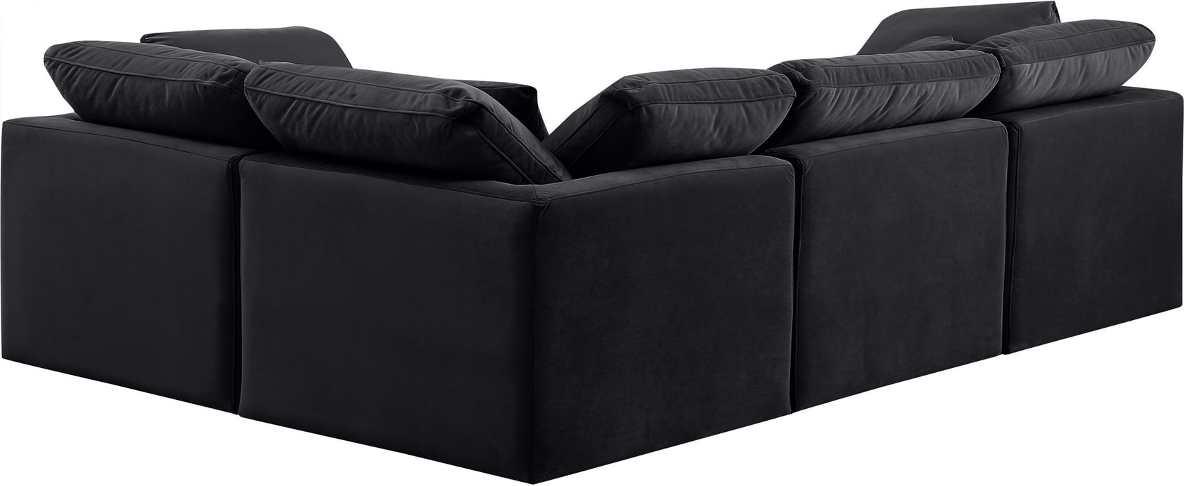 Indulge - Velvet 4 Piece Modular Corner Sectional - Simple Home Plus