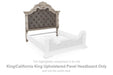 Bruchandi - King/California King Upholstered Panel Headboard - Antique White - Simple Home Plus
