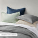 Camden - Twin/Twin Long Chambray Print Solid Comforter Set - Navy - Simple Home Plus