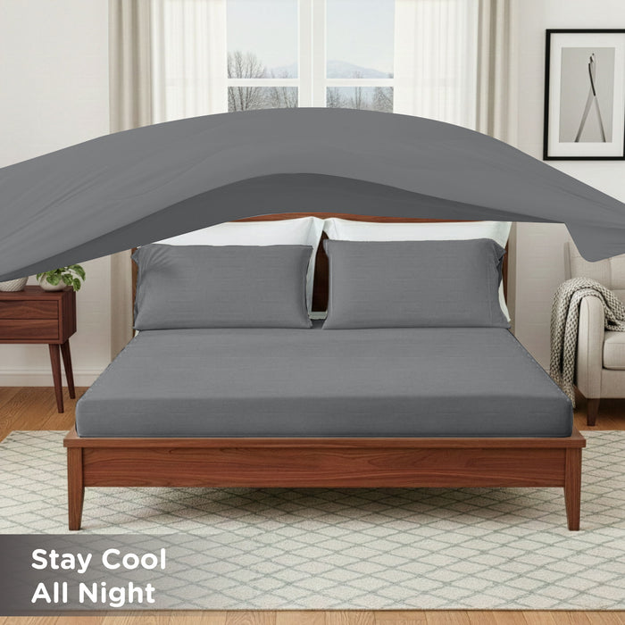 Ice Touch - Queen Sublime Serenity Luxury Sheet Set - Gray - Simple Home Plus