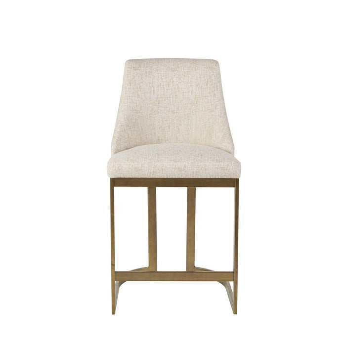 Bryce - Upholstered Counter Stool With Metal Base - Cream - Simple Home Plus