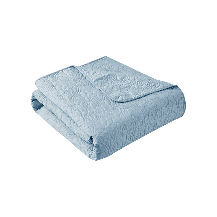 Quebec - Oversized Quilted Throw - Blue - Simple Home Plus
