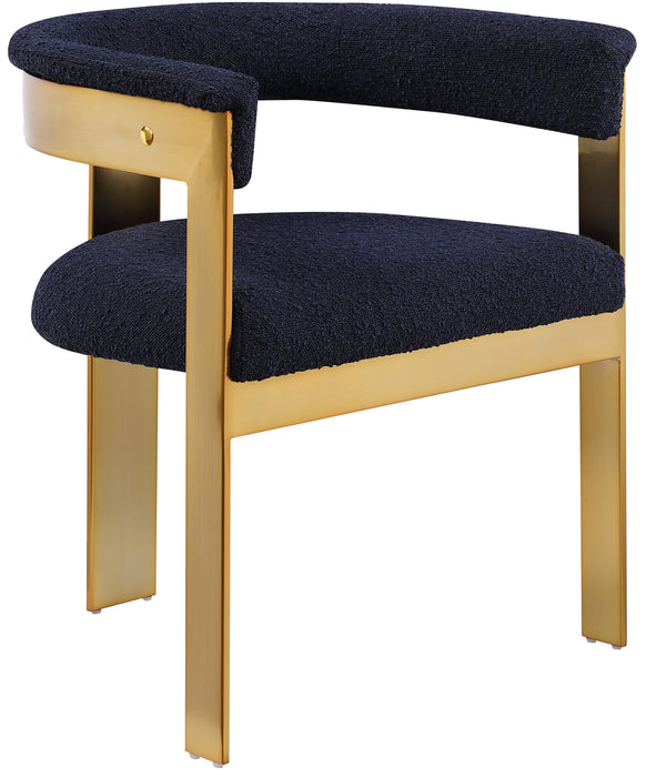 Romeo - Boucle Dining Chair With Gold Base (Set of 2) - Simple Home Plus