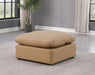 Indulge - Faux Leather Ottoman - Tan - Simple Home Plus