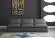 Plush - Modular Armless 3 Seat Sofa - Simple Home Plus